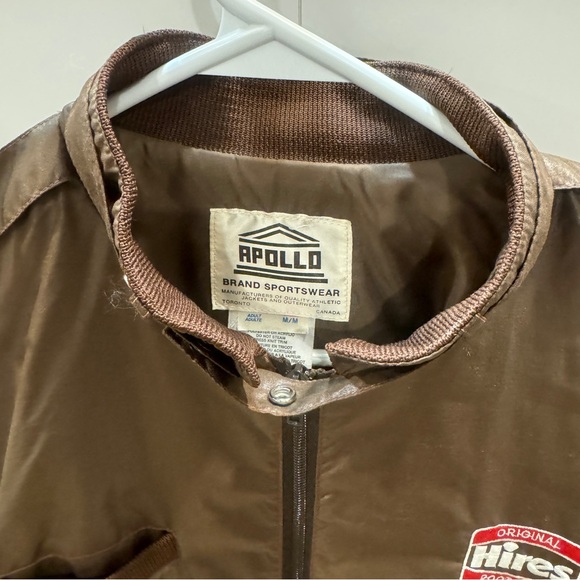 80’s/90’s Hires Rootbeer brown delivery jacket in a Men’s size medium - Picture 3 of 9